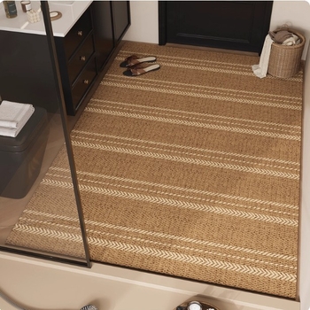 Fürdőszobai padlómatrac poliészterből, négyszög alakú, geometrikus és aranyos állatmintával, mosható, kínai stílus