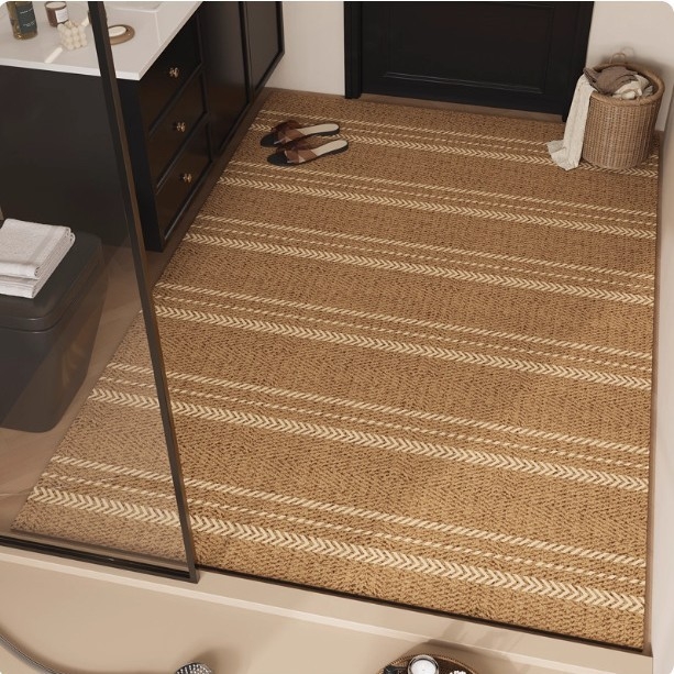 Fürdőszobai padlómatrac poliészterből, négyszög alakú, geometrikus és aranyos állatmintával, mosható, kínai stílus