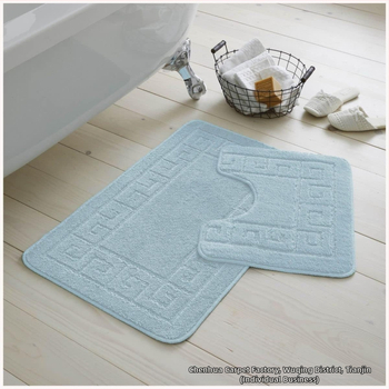 Flokking anyagú fürdőszobai szőnyeg, négyszögletes, egyszínű minta, géppel mosható, testreszabás elérhető