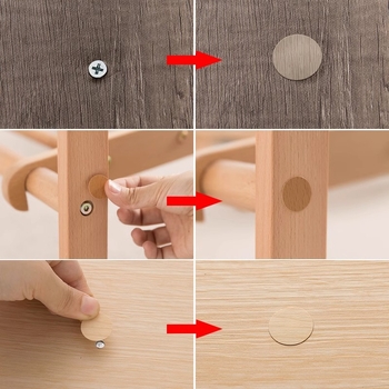 PVC самозалепващи капачета за дупки от винтове за шкафове и гардероби — декоративни, прахозащитни стикери, 1 бр.