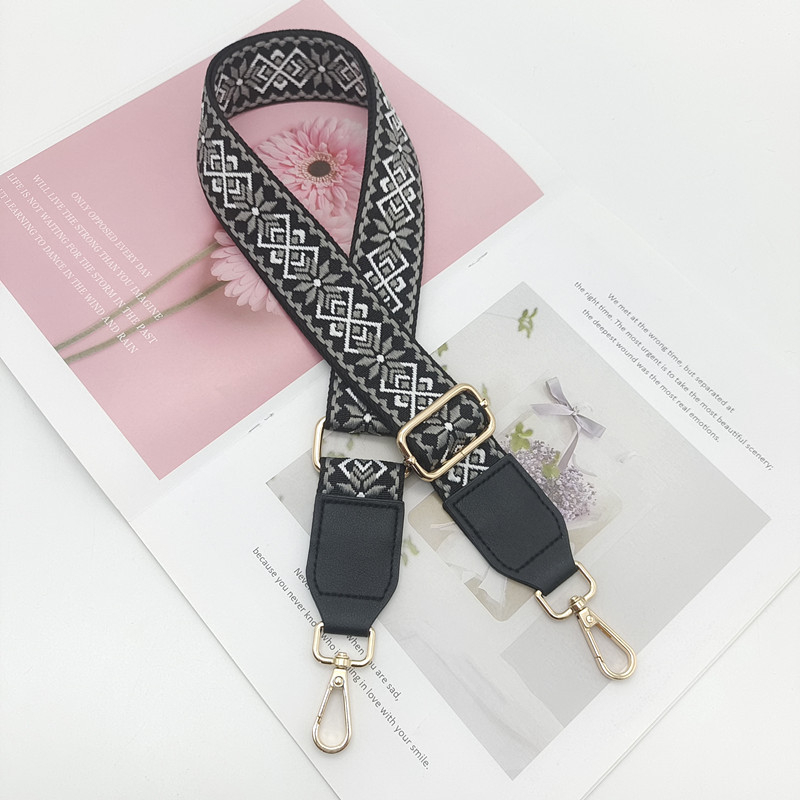 Široki podesivi remen za torbu, kanvas materijal, za nošenje na ramenu ili crossbody