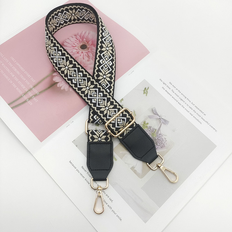 Široki podesivi remen za torbu, kanvas materijal, za nošenje na ramenu ili crossbody