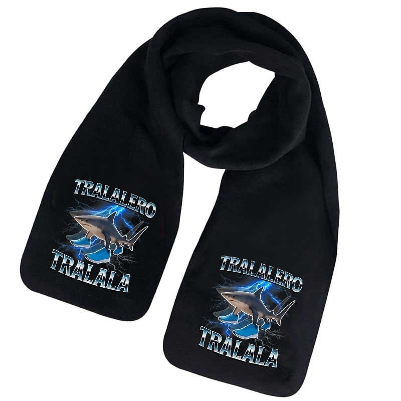 Šalikas iš fliso, karikatūrų raštas, žiemos šiluma, spausdintas dizainas