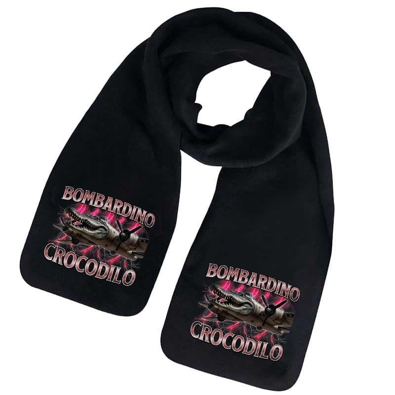 Šalikas iš fliso, karikatūrų raštas, žiemos šiluma, spausdintas dizainas