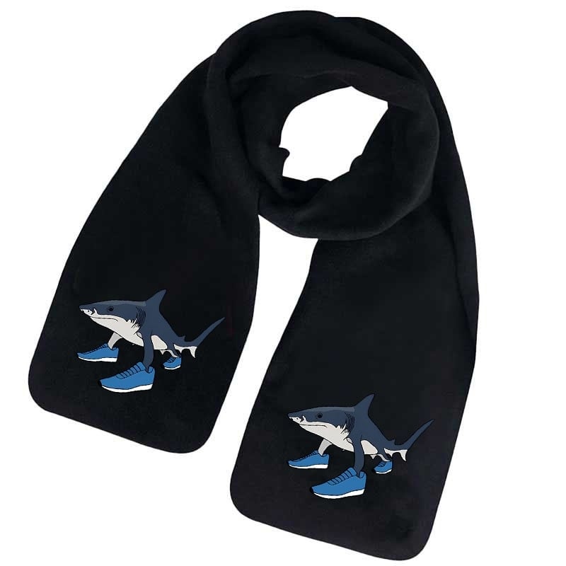 Šalikas iš fliso, karikatūrų raštas, žiemos šiluma, spausdintas dizainas