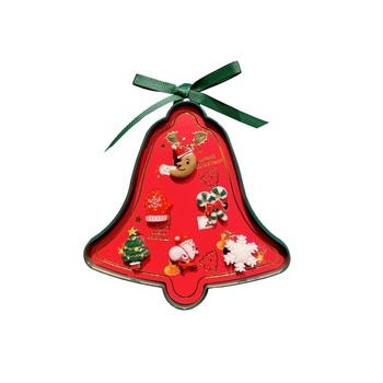 Juvelierizstrādājumu komplekts: regulējams gredzens un karikatūras Ziemassvētku vecītis auskari — Ziemassvētku dāvana bērniem