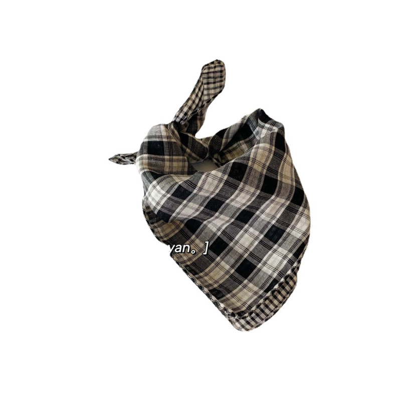 Bērnu kvadrātveida dvielis, kokvilna, režģa raksts, vienkāršs audums, dekoratīvs