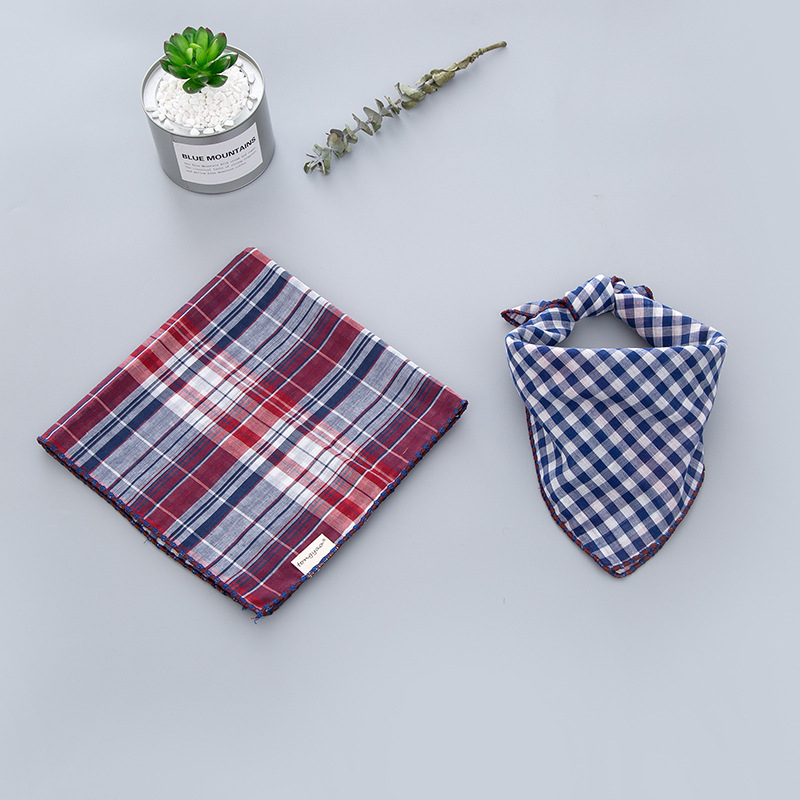 Bērnu kvadrātveida dvielis, kokvilna, režģa raksts, vienkāršs audums, dekoratīvs