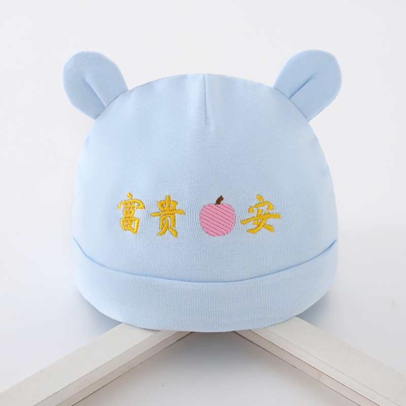 Dječja kapica od pamuka, dvostruki sloj, prozračna i topla, za 0–6 mjeseci