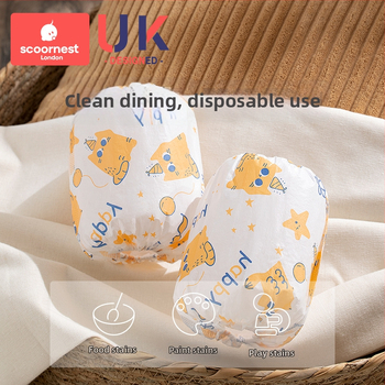 Vaikų vienkartinės apsauginės rankovės, atsparios vandeniui, su animaciniu piešiniu, iš audinio