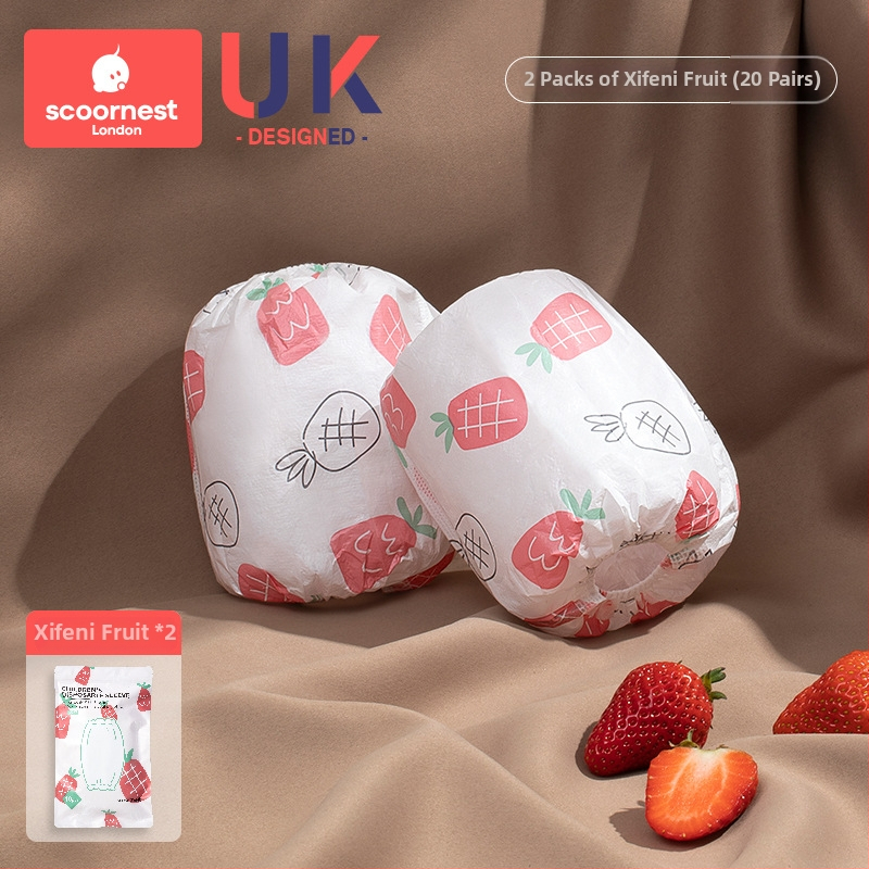 Vaikų vienkartinės apsauginės rankovės, atsparios vandeniui, su animaciniu piešiniu, iš audinio