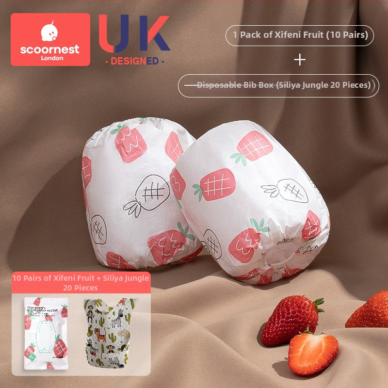 Vaikų vienkartinės apsauginės rankovės, atsparios vandeniui, su animaciniu piešiniu, iš audinio