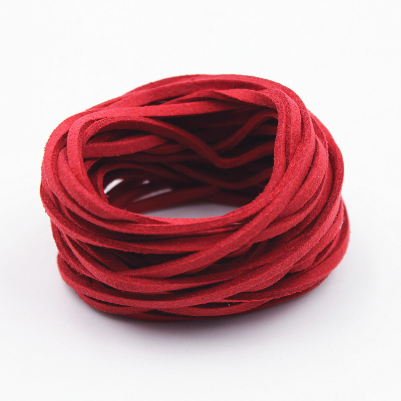 Korealane veluurnahk köis DIY Käevõrude ja unenäopüüdjate jaoks, kahepoolsed veluur