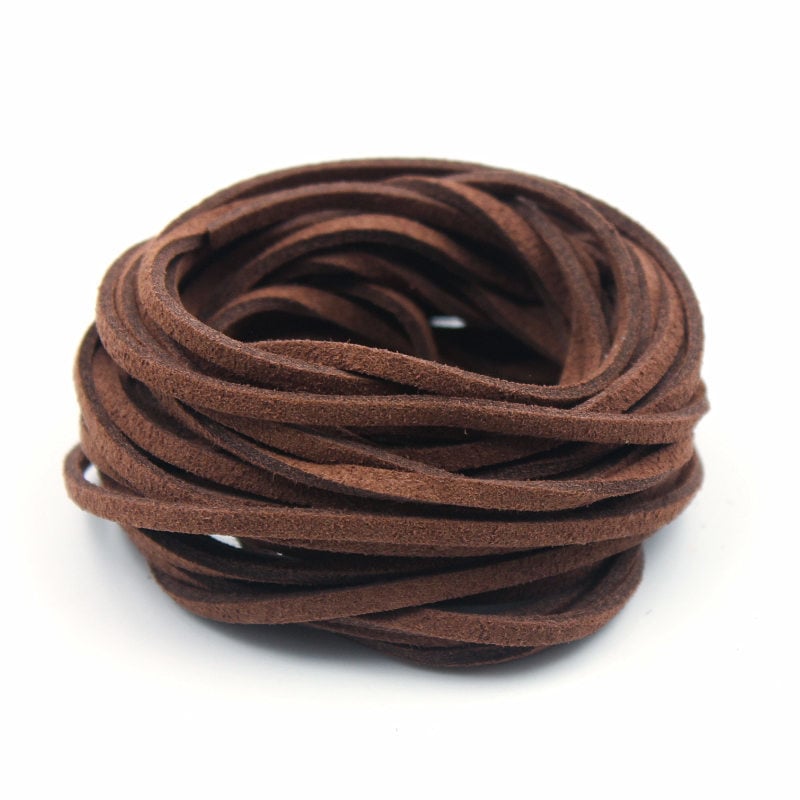 Korealane veluurnahk köis DIY Käevõrude ja unenäopüüdjate jaoks, kahepoolsed veluur