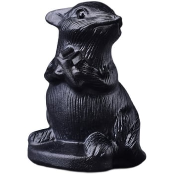 Dabas obsīdiana zodiālais dzīvnieku skulptūra, dzīvnieka forma, skaidrība VVS