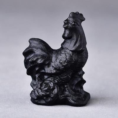 Dabas obsīdiana zodiālais dzīvnieku skulptūra, dzīvnieka forma, skaidrība VVS