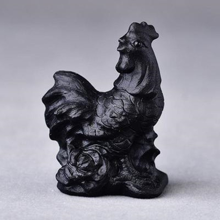 Dabas obsīdiana zodiālais dzīvnieku skulptūra, dzīvnieka forma, skaidrība VVS