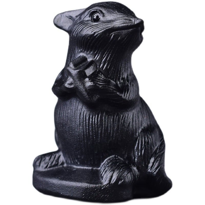 Dabas obsīdiana zodiālais dzīvnieku skulptūra, dzīvnieka forma, skaidrība VVS