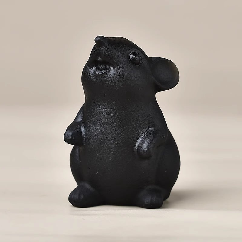 Dabas obsīdiana zodiālais dzīvnieku skulptūra, dzīvnieka forma, skaidrība VVS