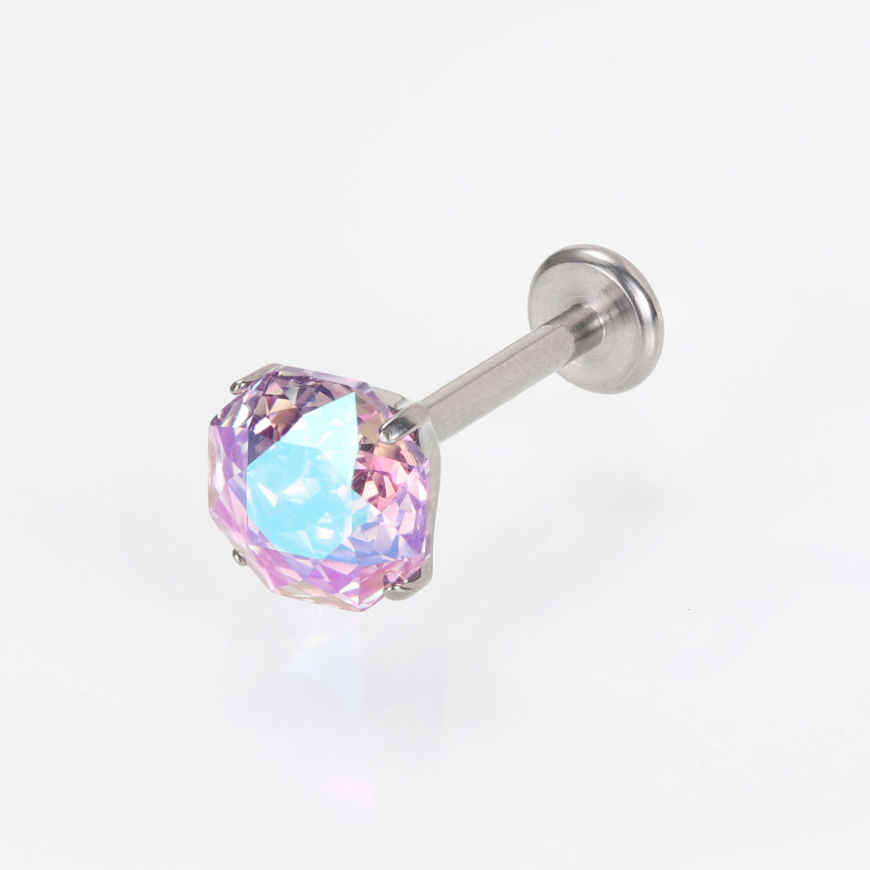 Tusmao cercei din aliaj de titan – Zircon octagonal, încrustări cu diamante, geometric, unisex