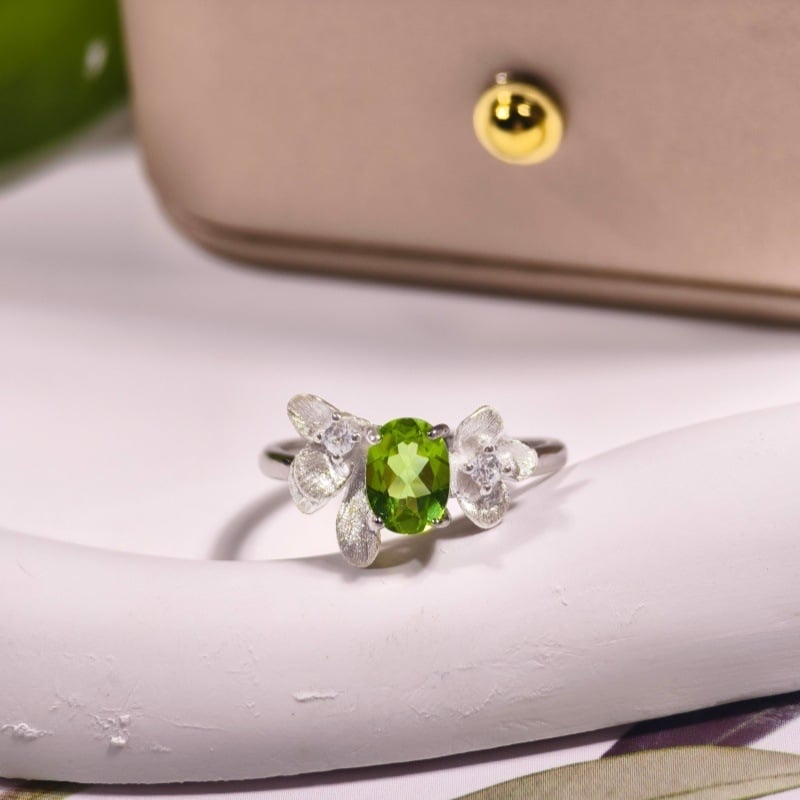 Set de bijuterii pentru femei: colier din argint 925 cu pietre naturale de cristal, formă de floare, design multistrat, lanț încrucișat, granat și topaz