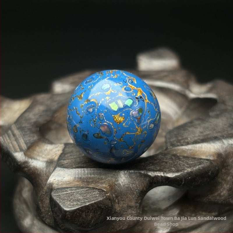 Koka rokassprādze ar ķīniešu motīvu, roku darbs, Budas pērļu inkrustācija