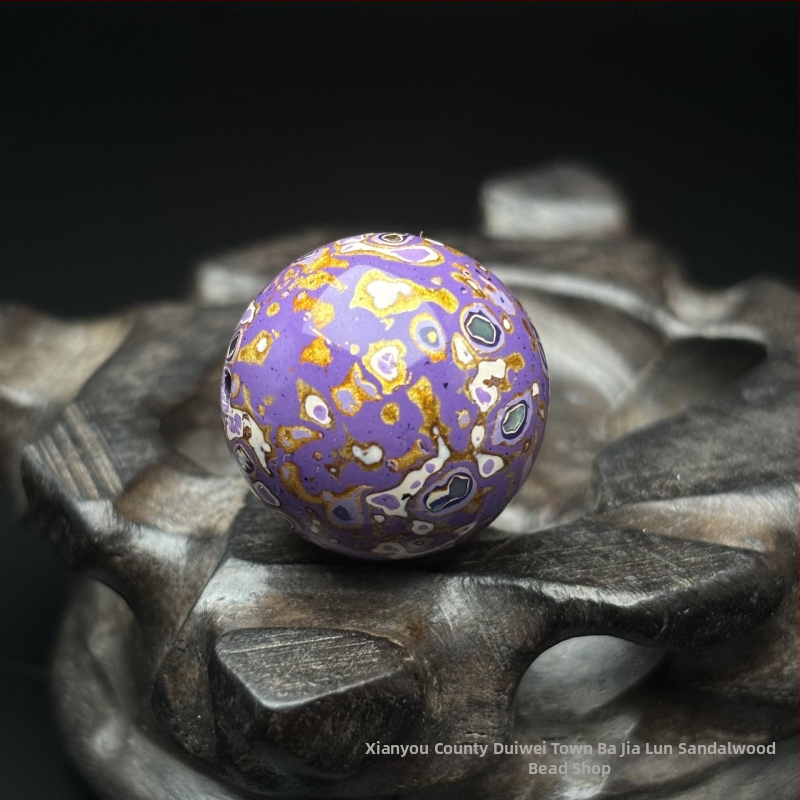 Koka rokassprādze ar ķīniešu motīvu, roku darbs, Budas pērļu inkrustācija