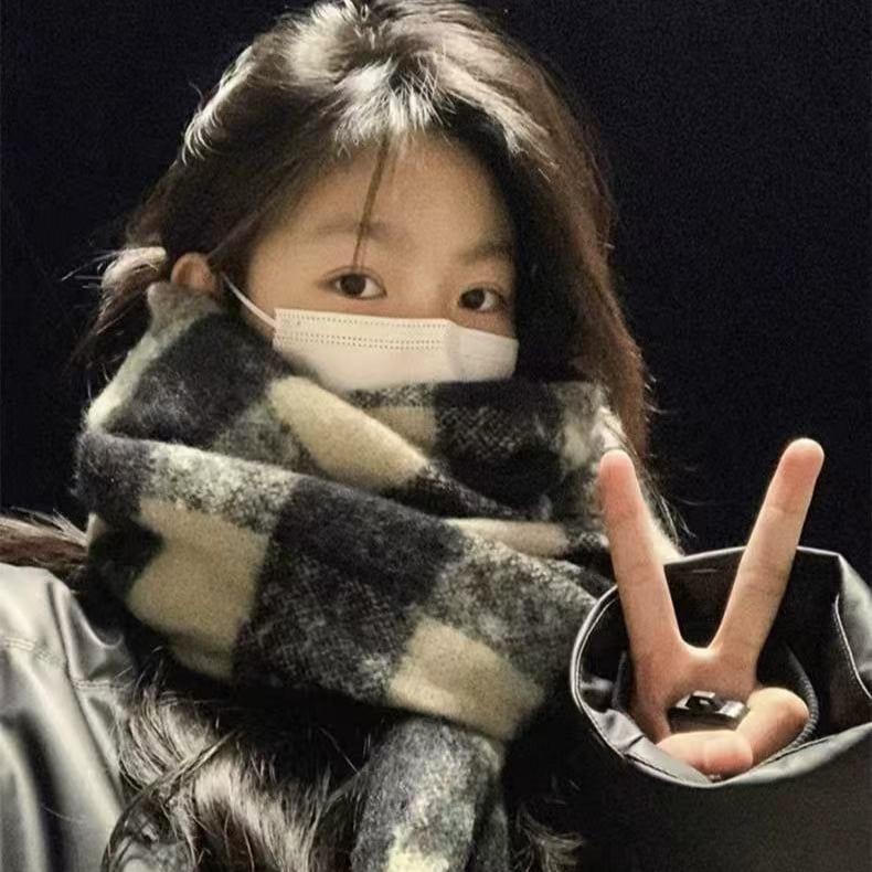 Шал аксесоар - Каре шарка - Полиестер + имитационен кашмир - Корейски стил шал - Зима, Пролет, Есен