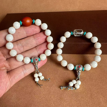 Stirnu kaula etniskā rokassprādze, universāla, ģeometriska forma, 10 mm