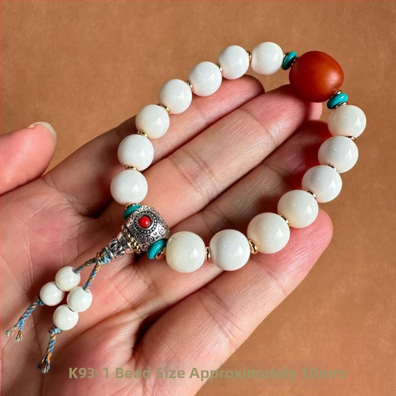 Stirnu kaula etniskā rokassprādze, universāla, ģeometriska forma, 10 mm