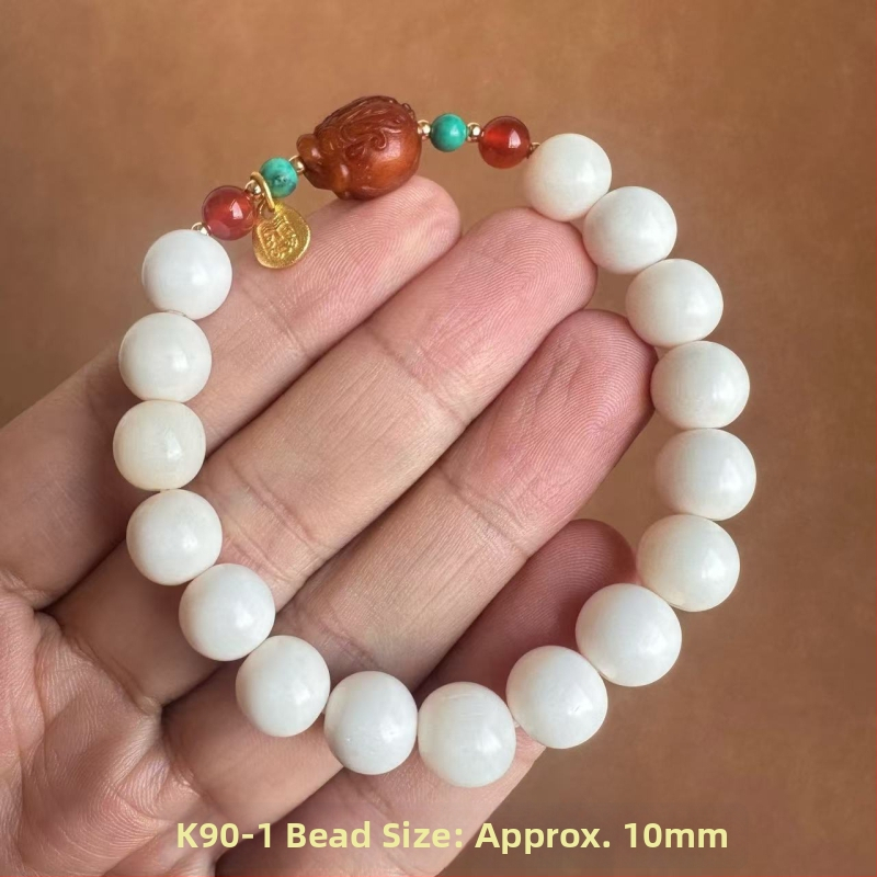 Stirnu kaula etniskā rokassprādze, universāla, ģeometriska forma, 10 mm