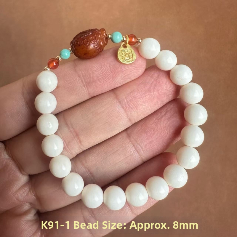 Stirnu kaula etniskā rokassprādze, universāla, ģeometriska forma, 10 mm