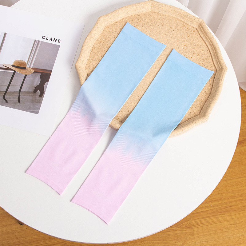 Rukavi UV zaštite s gradijentom boje, rashladna ice silk tkanina, najlon 81-95% udjela, za vanjsku vožnju biciklom