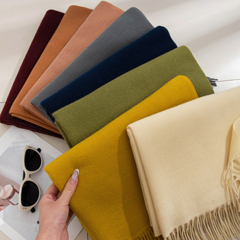 Шал от имитиран кашмир, корейски стил, за зимно-есенен сезон, готов на склад, обработка по поръчка