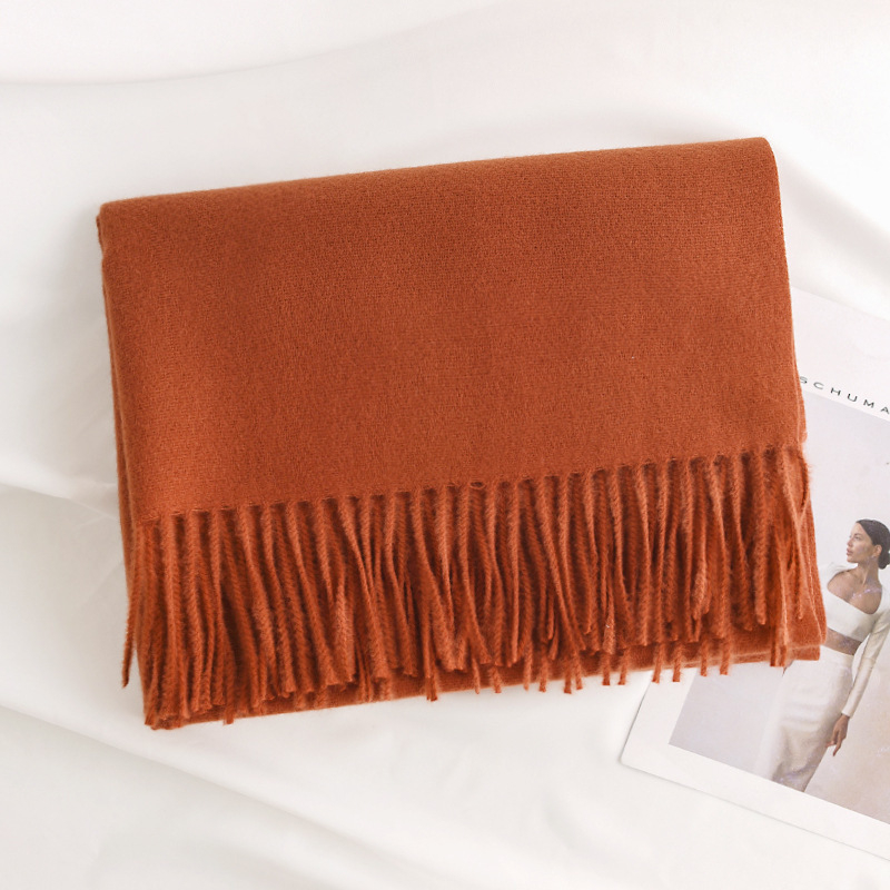 Шал от имитиран кашмир, корейски стил, за зимно-есенен сезон, готов на склад, обработка по поръчка