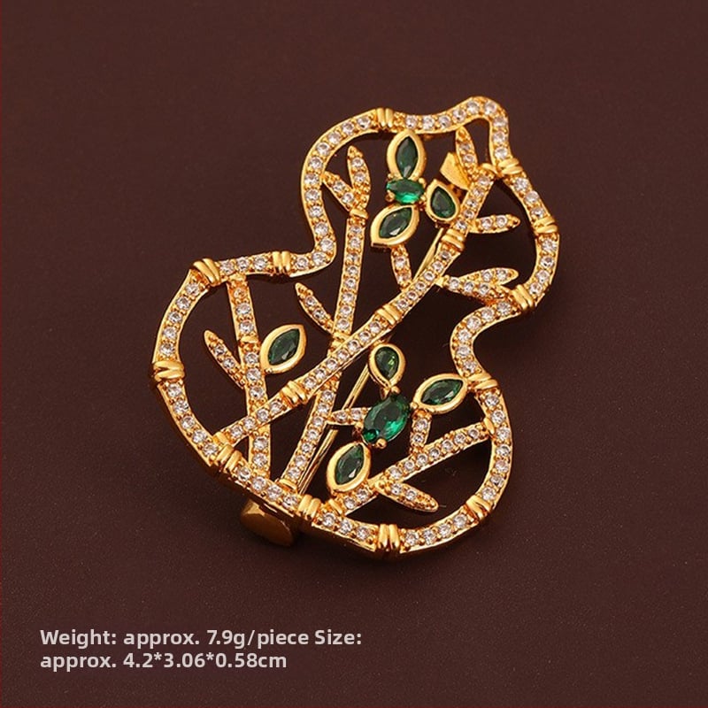 Moterų segė su cirkonio akmenimis, retro elegantiškas stilius, gėlės forma, elektroplatavimas, drabužių dekoratyvinis priedas