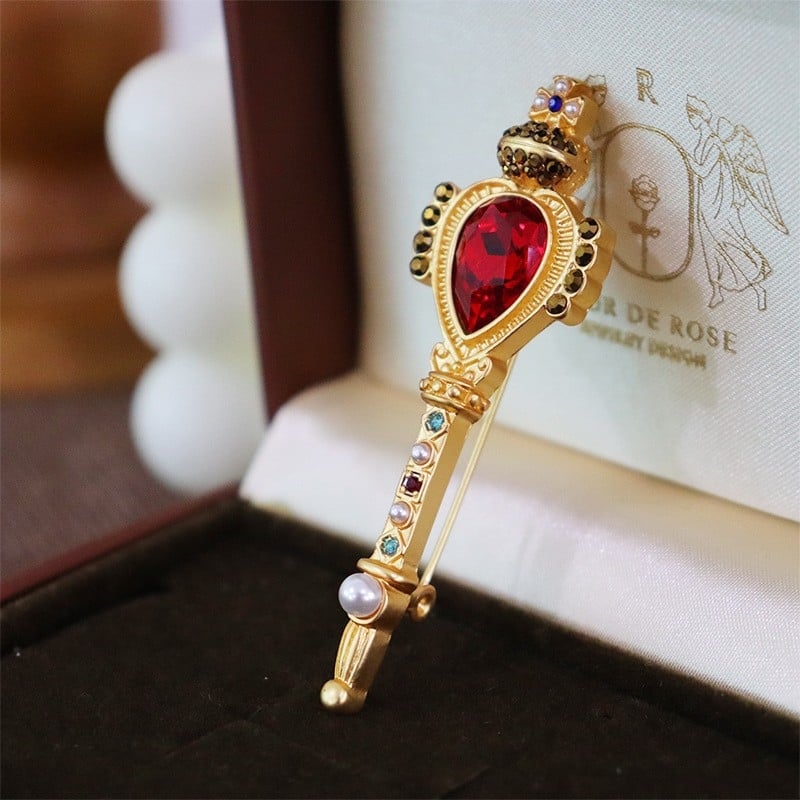 Moterų segė su cirkonio akmenimis, retro elegantiškas stilius, gėlės forma, elektroplatavimas, drabužių dekoratyvinis priedas