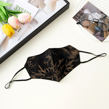 Maska za zaštitu od sunca, prozračna, dvostruka pamučna maska, imitacija svile, nacionalni stil (prozračna, otporna na vjetar, UV zaštita, dvostruka pamučna maska, imitacija svile)