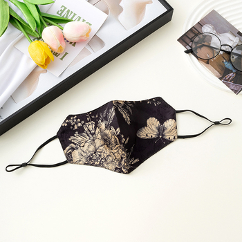 Maska za zaštitu od sunca, prozračna, dvostruka pamučna maska, imitacija svile, nacionalni stil (prozračna, otporna na vjetar, UV zaštita, dvostruka pamučna maska, imitacija svile)