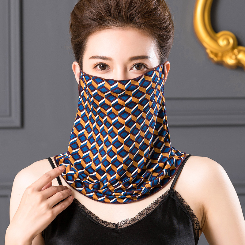 Svilenkasti šal za zaštitu lica od sunca za žene – poluotvoren stil, 100% svila, Ti yun, Jiaxing Zhejiang, ljeto 2021