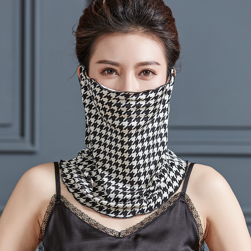 Svilenkasti šal za zaštitu lica od sunca za žene – poluotvoren stil, 100% svila, Ti yun, Jiaxing Zhejiang, ljeto 2021