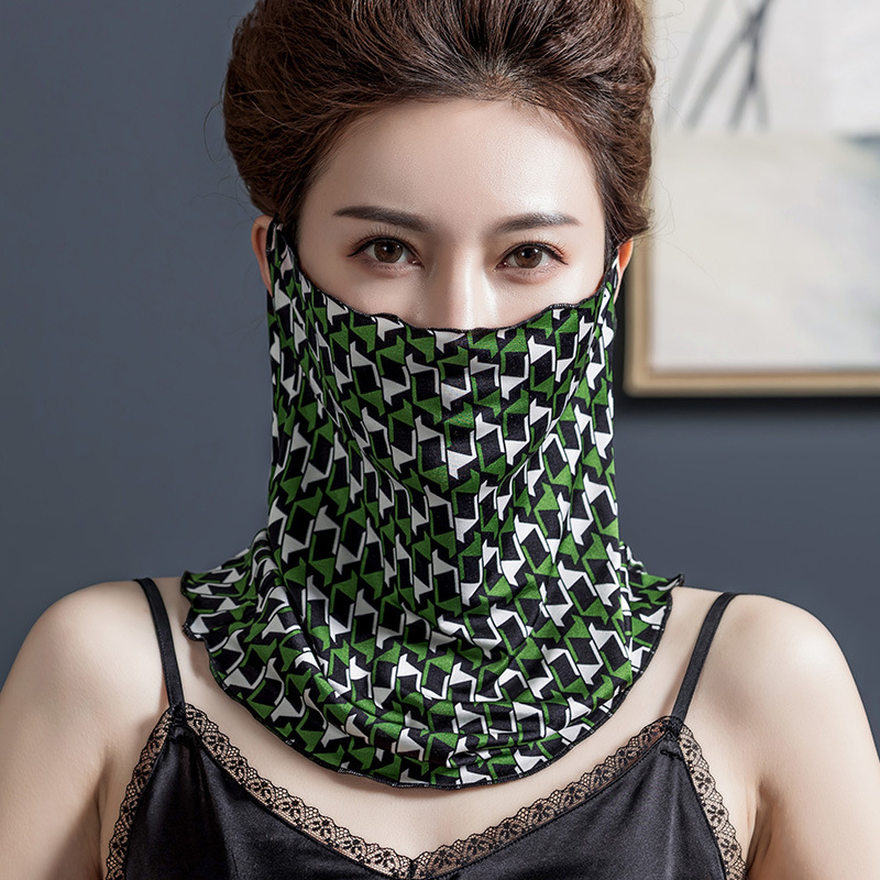 Svilenkasti šal za zaštitu lica od sunca za žene – poluotvoren stil, 100% svila, Ti yun, Jiaxing Zhejiang, ljeto 2021