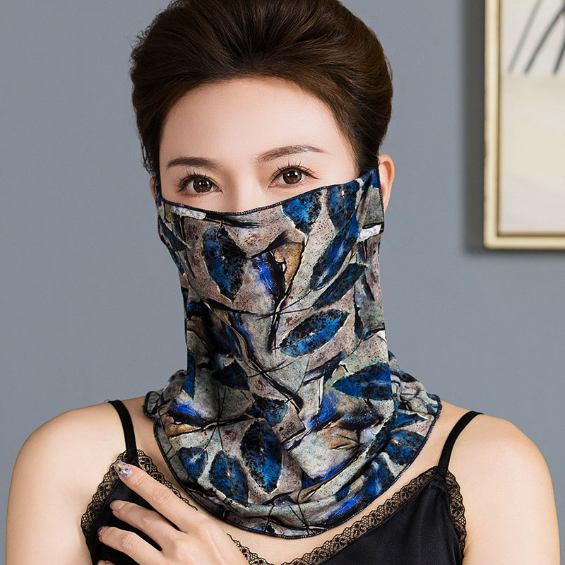 Svilenkasti šal za zaštitu lica od sunca za žene – poluotvoren stil, 100% svila, Ti yun, Jiaxing Zhejiang, ljeto 2021