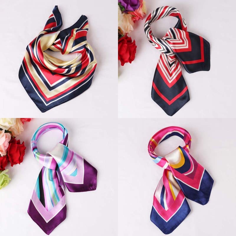 Τετράγωνος σατέν φουλάρι για γυναίκες; διάφορα σχέδια; για άνοιξη, καλοκαίρι, φθινοπωρο και χειμώνα.