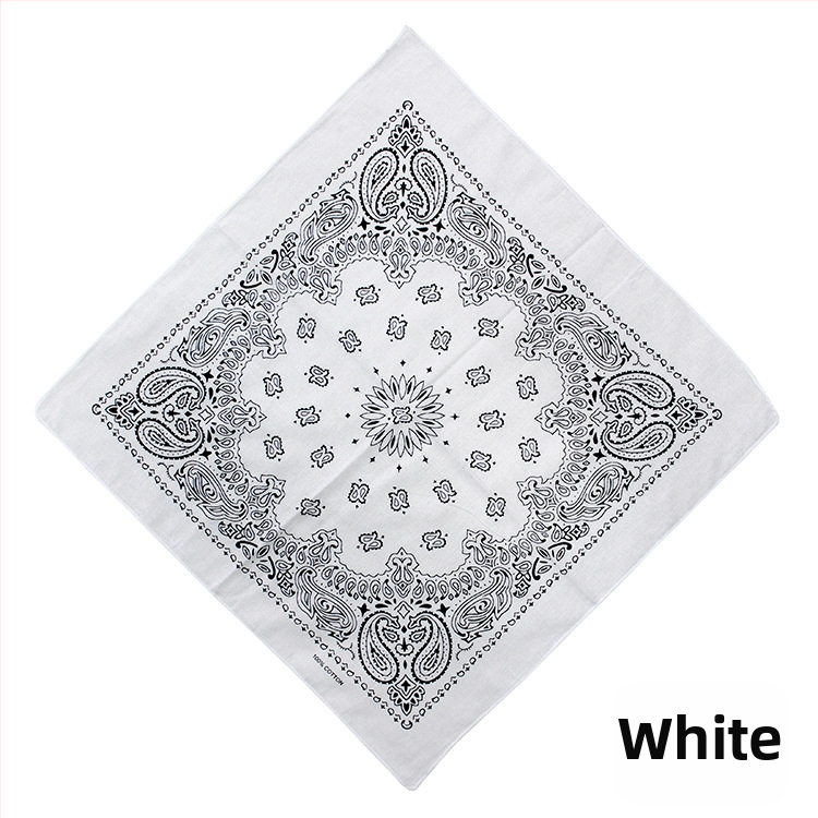 Turban, 100% bavlna, geometrický vzor, plochá väzba, štýl štvorca, tlač