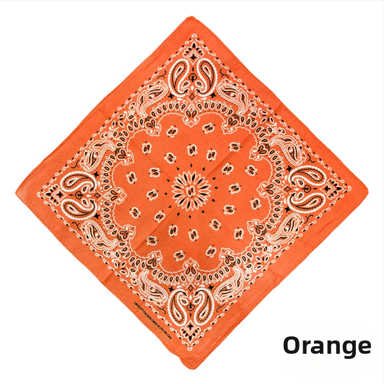 Turban, 100% bavlna, geometrický vzor, plochá väzba, štýl štvorca, tlač