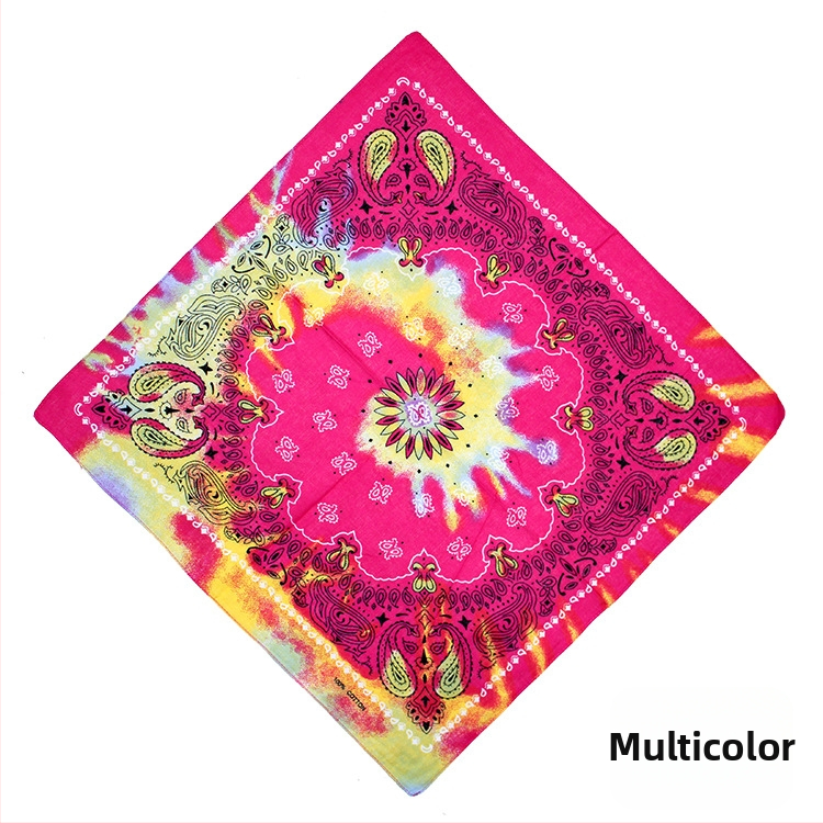 Turban, 100% bavlna, geometrický vzor, plochá väzba, štýl štvorca, tlač