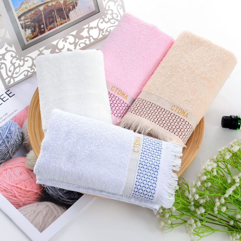 Dječji ručnici za lice, 100% pamuk, 40s pređa, jacquard tkanina, izvezen logotip, 80-100 g