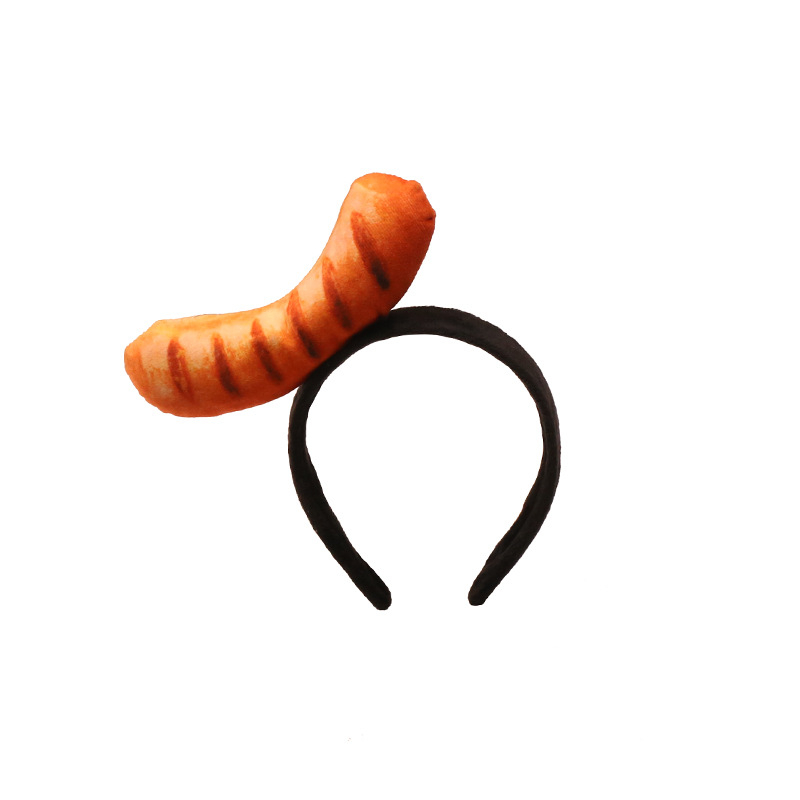 Ukosnica za kosu s plišanim motivima hrane - hot dog, kruh, kupus, voće i povrće za djecu (proljeće 2023)