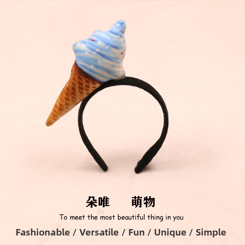 Sponka do vlasov s plyšovými potravinovými motívmi - hot dog, chlieb, kapusta, ovocie a zelenina pre deti (jar 2023)